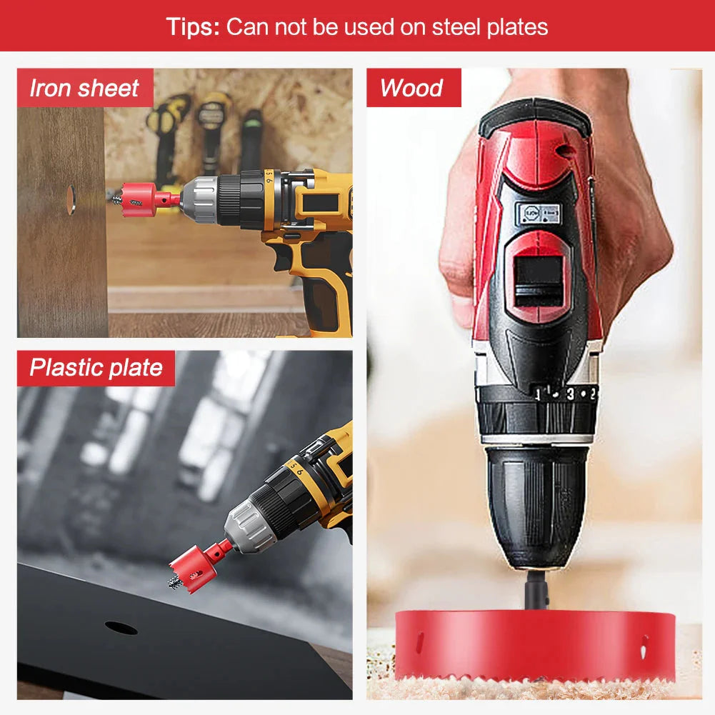 1pc 15-200mm M42 Bi-Metal Hole Saw HSS Drill Bit for Metal Iron Aluminum Stainless Plastic DIY Wood Cutter Tools