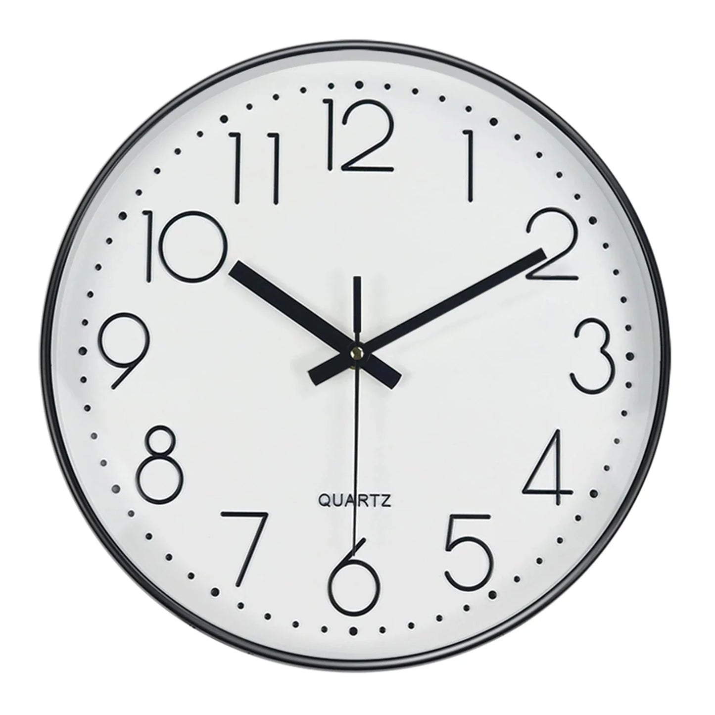 Minimalist Quartz Wall Clock Cubic Digital Clock Modern Style Silent Non Ticking Living Room Bedroom Office Clock 8/10/12 Inch