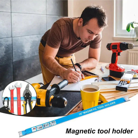 Magnetic Tool Holder Heavy Duty Tool Bar Space Saving Metal Organizer Rack Tool For Workshop Garage Home 8,12,18,20inch