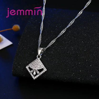 Classic Genuine 925 Sterling Silver Jewelry Sets Bridal Jewelry Woman Necklace Earring Sets New Arrival Wedding Engagement Gifts
