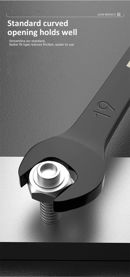 Dual-Purpose Wrench Fast Plum Blossom Ratchet Wrench Industrial Grade 72 Tooth Labor-Saving, Fast and Durable Dual-use Wrench