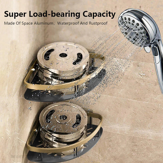 Bathroom Shelves Wall Mounted Non perforated Bathroom Shelf Shower  Storage Shelf  Kitchen Organizer  Bathroom Corner Shelf