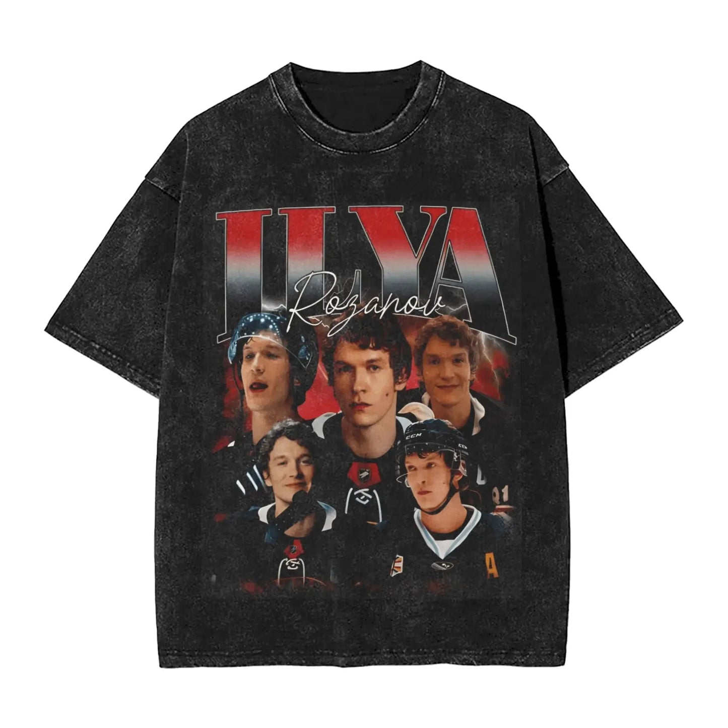 Mens T Shirt Ilya Rozanov 81 Boston Raiders Hudson Williams Washed T-Shirts Hipster  Summer Tee Shirt Y2K Funny Cotton Tops