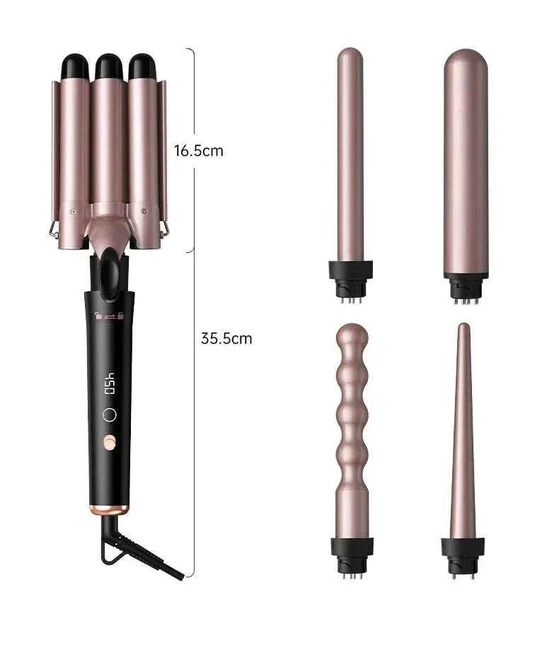 IN STOCK 5-in-1 Tube Changing Curling Iron Straight Curling Dual-purpose 32mm Large Wave Household Multi-function Curling Iron