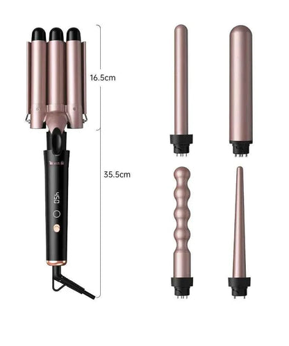 IN STOCK 5-in-1 Tube Changing Curling Iron Straight Curling Dual-purpose 32mm Large Wave Household Multi-function Curling Iron