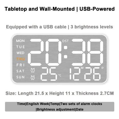 Mirror Brushed Finish Wall Clock Premium Modern Home Wall Clock