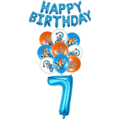 Zootopia Theme Party Supplies Nick Judy Birthday Decoration Balloon Set Tableware Kit Banner Plates Gifts Bags Keychains Sticker