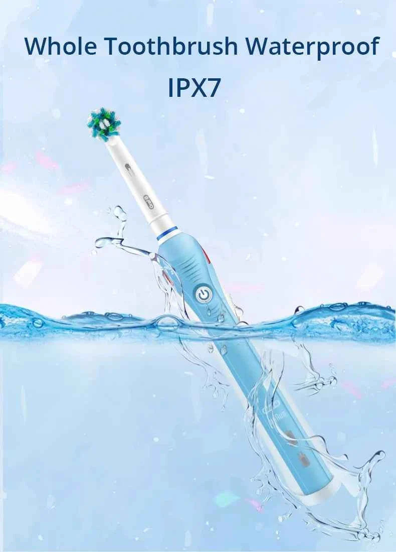 Oral B Electric Toothbrush Pro 4000 Sonic Clean Rechargeable Tooth Brush 4 Cleaning Modes Pressure Sensor Light Wateproof