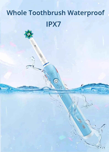 Oral B Electric Toothbrush Pro 4000 Sonic Clean Rechargeable Tooth Brush 4 Cleaning Modes Pressure Sensor Light Wateproof
