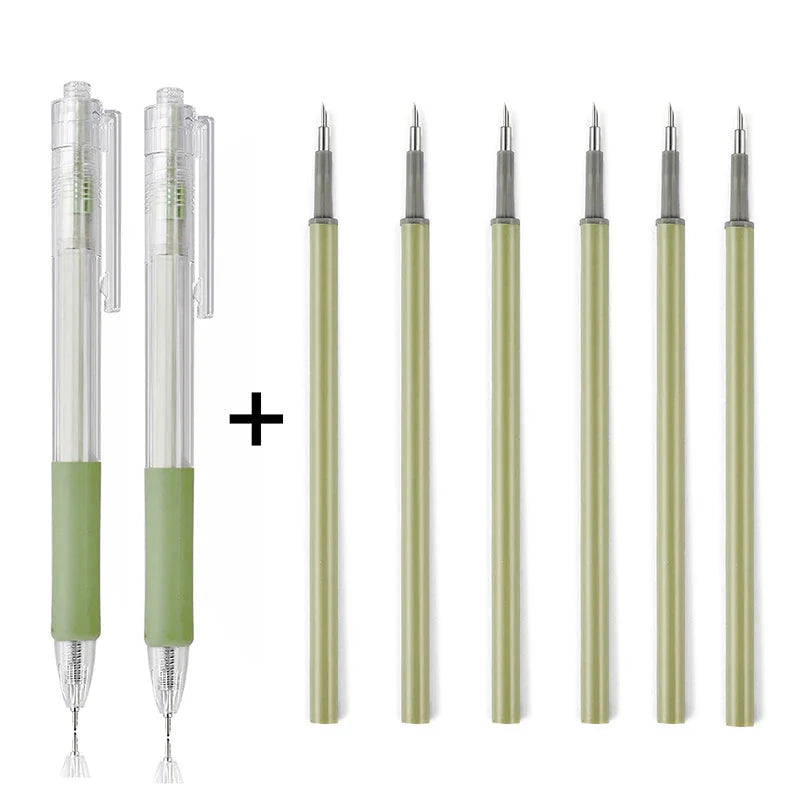 1/8pcs Art Utility Knife Pen Knife Pen Refill Set Paper Cutting Tool Precision Scrapbooking Sticker Cutter DIY Craft Supplies
