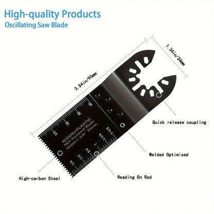 Titanium Oscillating Blades Kit: Cuts Metal/Wood/Plastic/Hard Material/Nails. Fits Dewalt, Rockwell, Milwaukee, Makita, Bo