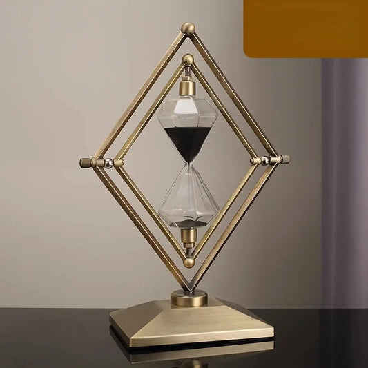 [Luxury Hourglass Timer] 30 Minutes Luxury Modern Geometric Hourglass Timer Ornament | Office Desk Decoration Display