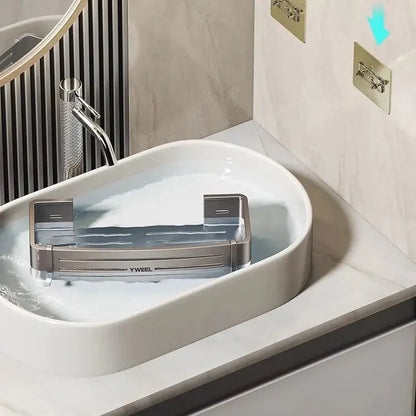 Bathroom storage shelf Bathroom toilet washstand Hand washing bathroom shower gel Wall storage shelf free of holes