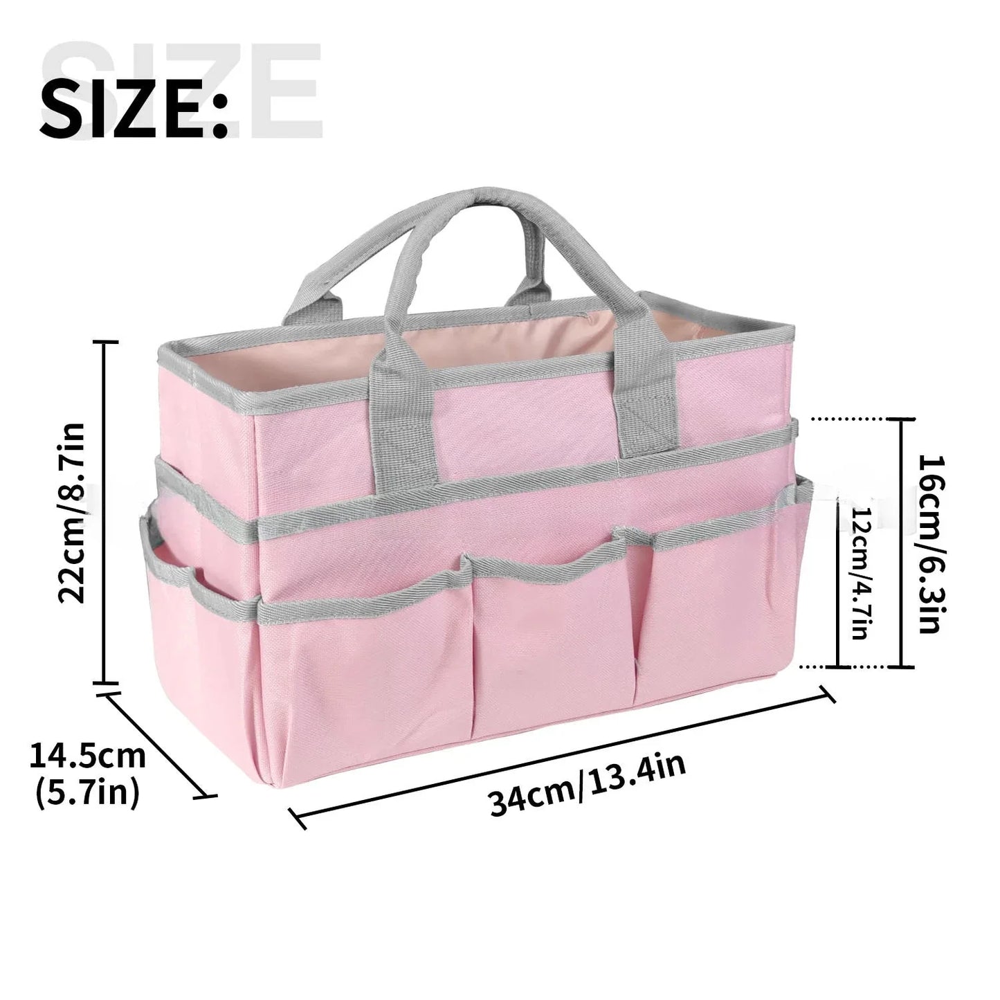 Art Supplies Teacher Portable Storage Bag, Gardening and Trimming Tool Bag, Craft Work Storage Bag, Portable Foldable Tote Pouch