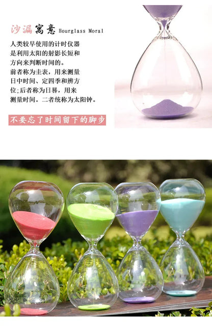 5/15/30/60 Mins Hour Glass Sand Watch Timer Sand Clock Household Items Hourglass Sand Timer Large Home Office Decor Shower
