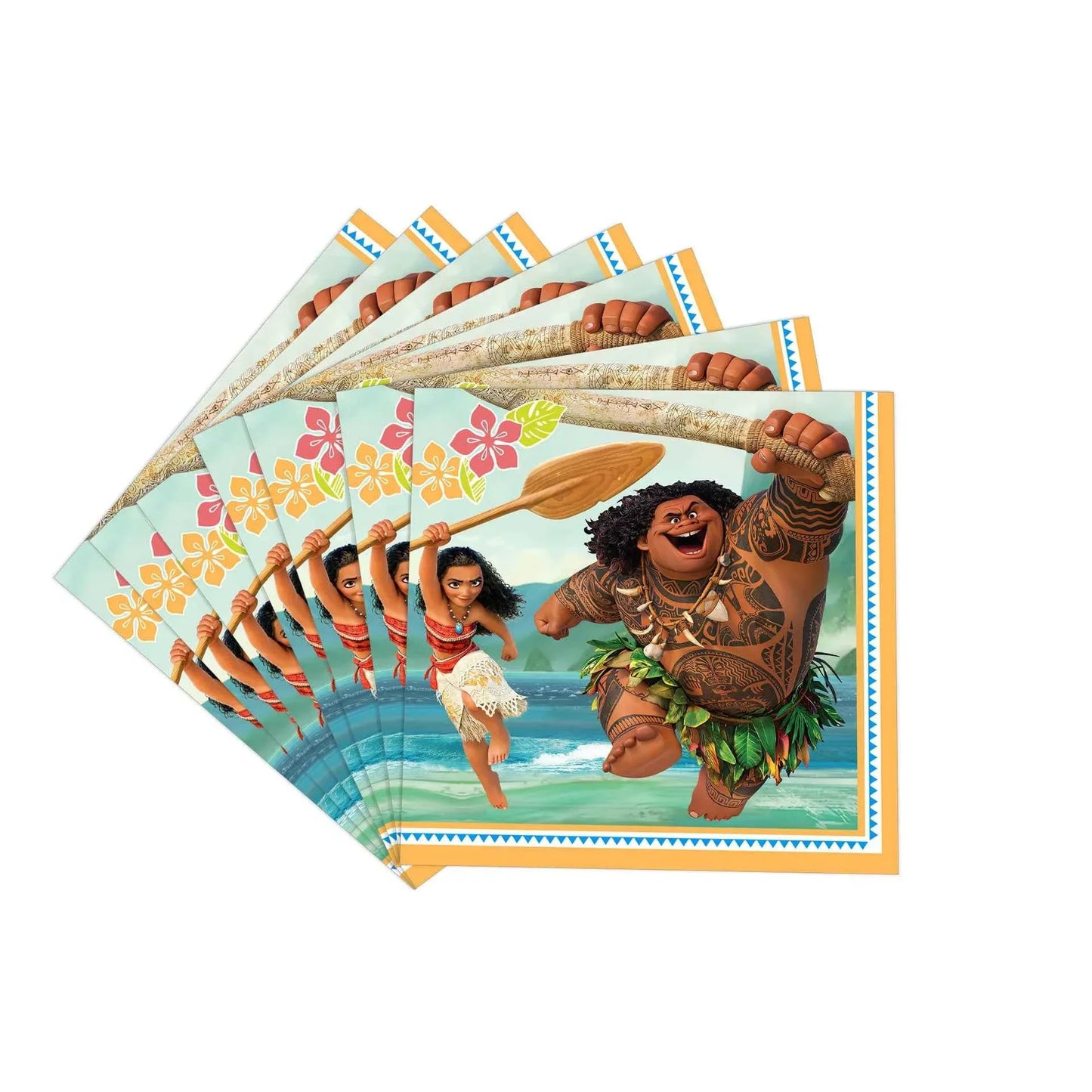 Moana Party Decorations Balloons Set Tableware Napkins Cups Plates Backdrop Kit Disney Vaiana Theme Happy Birthday Deco Supplies