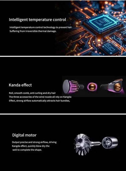 7-in-1 multifunctional curling iron  hair dryer and straightener set, styling tool that allows salon-quality styling at home