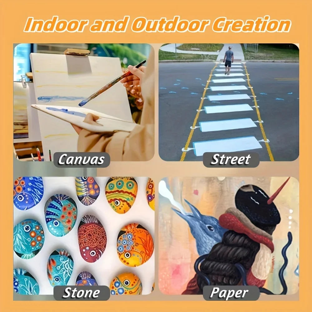 Acrylic Paint Professional Grade Painting Pigments Art Painting Waterproof Pigment Handicraft CreationIndoor Outdoor Creation