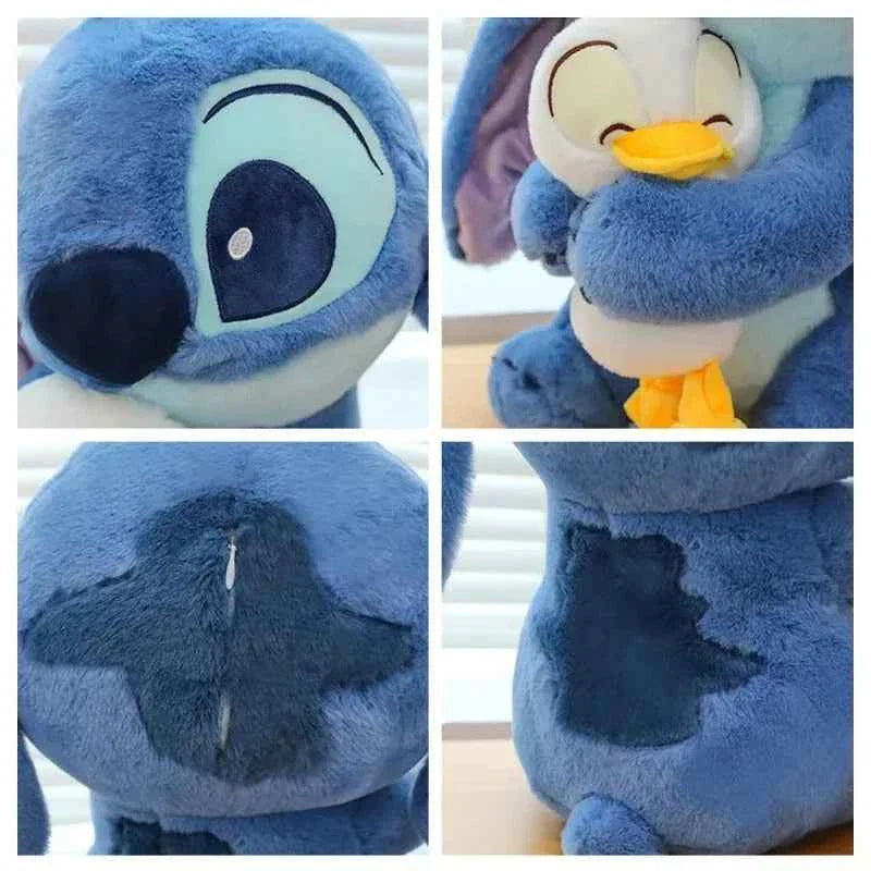 Disney Cute Stitching Duck Plush Toy Kawaii Cartoon Anime Plush Doll Sleep Pillow Soothing Toy Boy and Girl Birthday Gifts