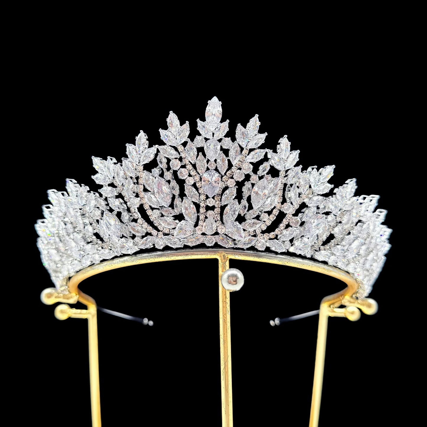 Moonseyon Vintage Crystal Bridal Tiara - High-Grade Cubic Zirconia Wedding Headpiece for Brides & Pageants