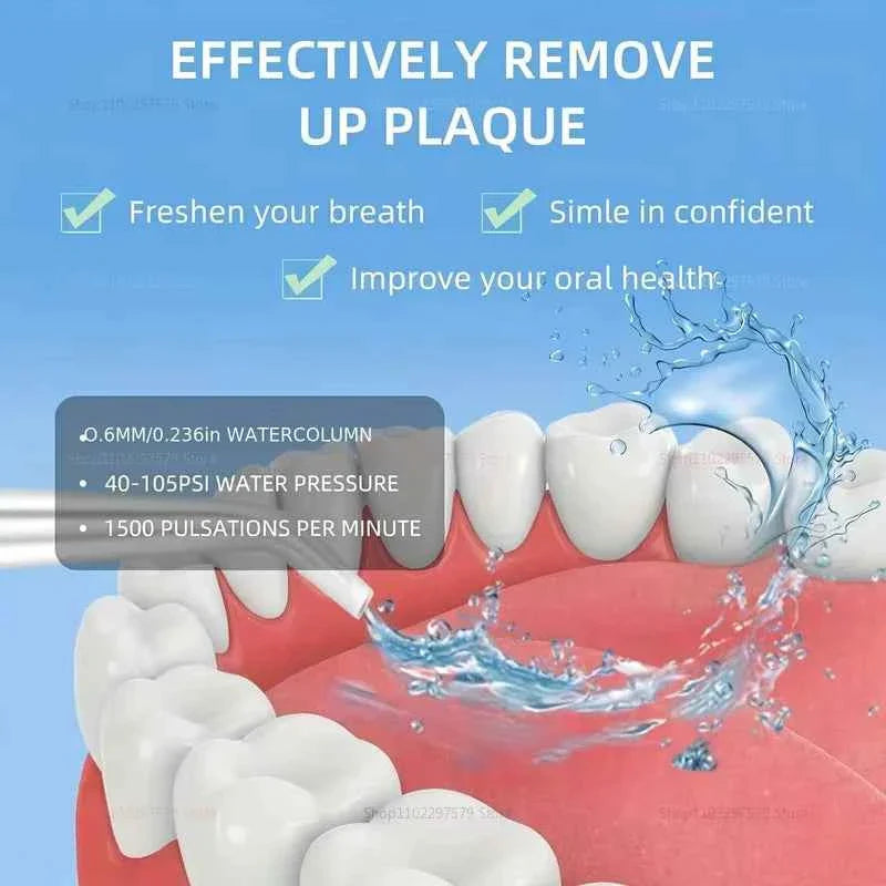Portable Smart Electric Oral Irrigator Water Flosser 4 Jets 3 Modes Rechargeable Dental Water Jet Irrigator Dental Teeth Cleaner