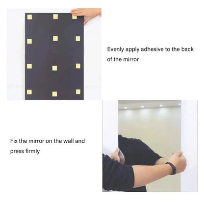 Acrylic Mirror Sheet Frameless Bathroom Wall Mirror Stickers Adhesive Bathroom Vanity Mirrors Waterproof Room Wall Decor For