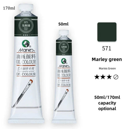Marie's Oil Paint 170ML Oil Painting Art Creation Pigment Large Oil Paint Paint Single Commonly Used 24 Colors