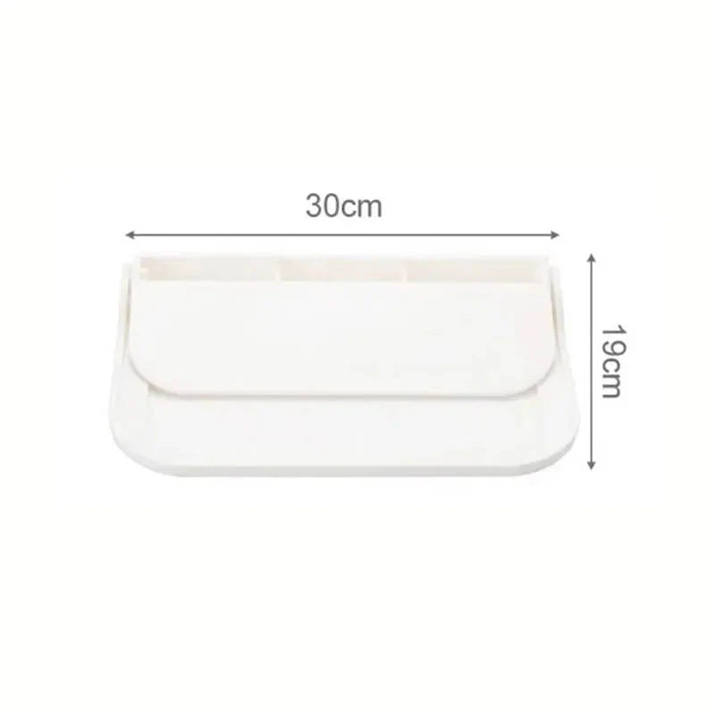 1pc Foldable Wall-mounted Shelf, For Bathroom, Toilet, Kitchen, Bedside, No Drilling Phone Storage, Wifi Router Storage