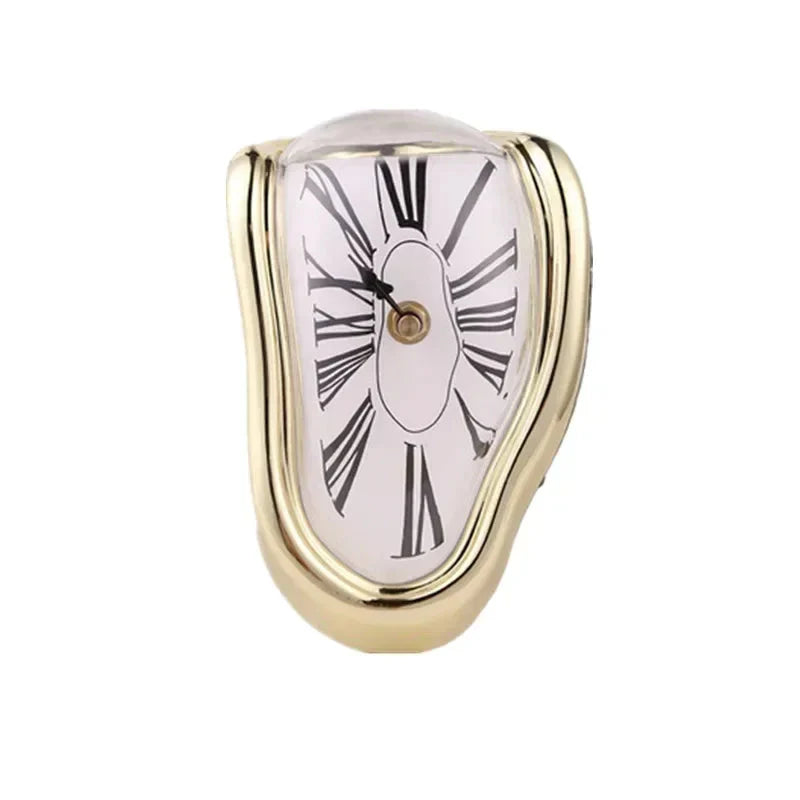 Melting Distorted Surreal Novelist Salvador Dali Style Decorative Clock