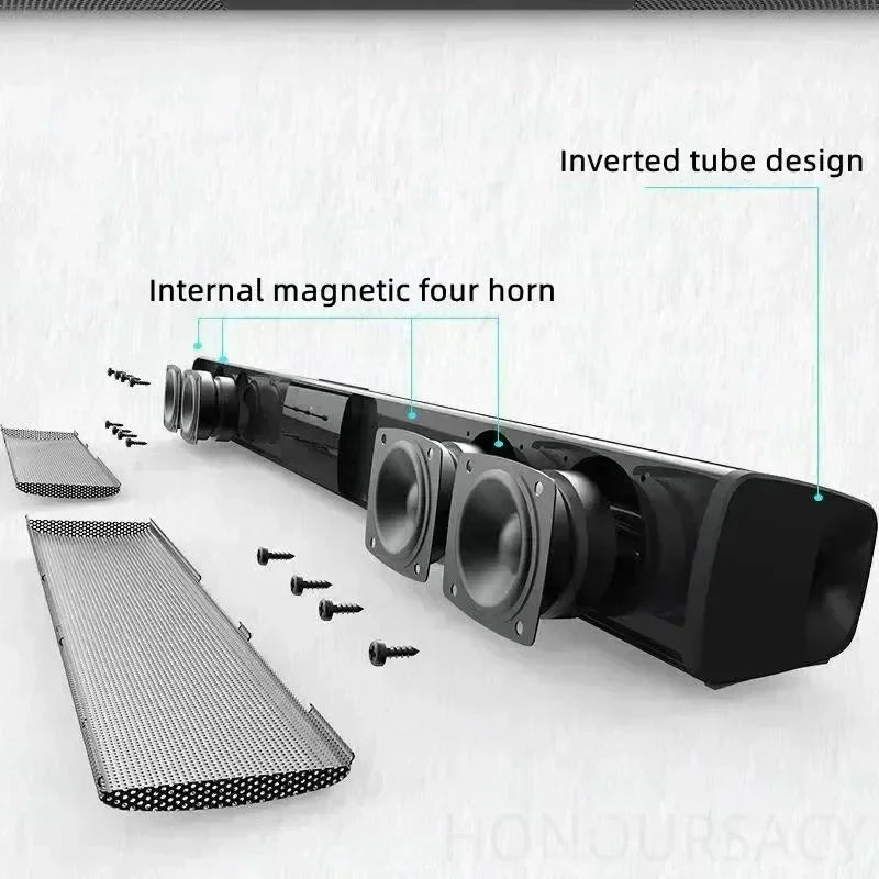 BS-28B High Quality Bluetooth Speaker High Power Wallmounted Wireless 40w Sound Bar Stereo Home Theater TV Strong Bass Sound Bar