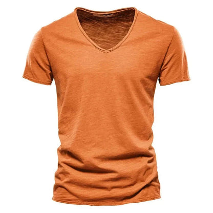 2025 New  Men T Shirt Tops V Neck Thin Short Sleeve Tees High Quality Men's Fashion Fitness Hot T-shirt For Men