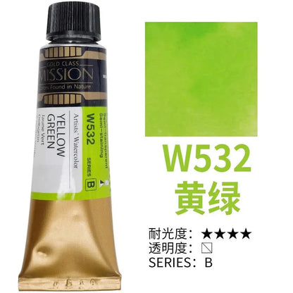 Korea MIJELLO tube watercolor artist 15ml watercolor paint mission series art supplies