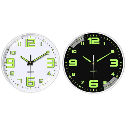 Glow In The Dark Luminous Numbered Round Clock