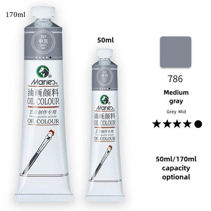 Marie's Oil Paint 170ML Oil Painting Art Creation Pigment Large Oil Paint Paint Single Commonly Used 24 Colors