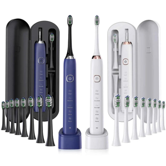 Sonic Electric Toothbrush Smart Ultrasonic Dental Teeth Whitening Rechargeable Adult Tooth Brush Sarmocare S100 With8 Brush Head