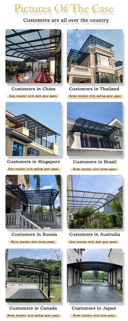Pergola Gazebos Carport Canopy Garden Buildings Awning Sunroom Pavilion Houses Decoration Waterproof Shadow Patio Yard & Garden