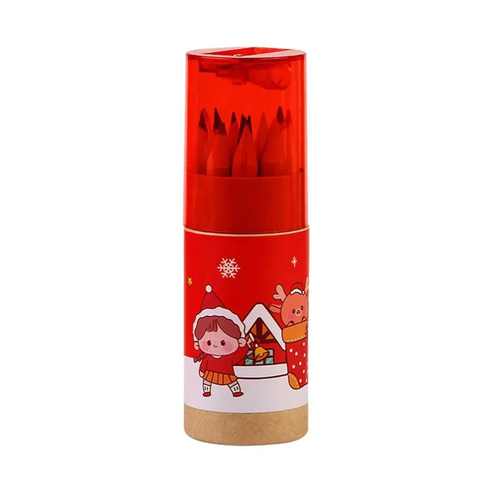 Supplies with Built-in Sharpener Sketch Supplies Drawing Pencils Wooden Pencils Christmas Colored Pencils Sketching Pen