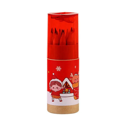 Supplies with Built-in Sharpener Sketch Supplies Drawing Pencils Wooden Pencils Christmas Colored Pencils Sketching Pen