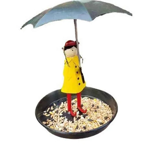 For Bird Bath Garden Decor Yard Decorations Hanging Bird Feeders For Outdoors Girl And Umbrella Hummingbird Feeder Tray Outside
