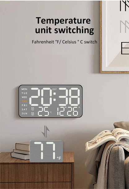 Mirror Brushed Finish Wall Clock Premium Modern Home Wall Clock