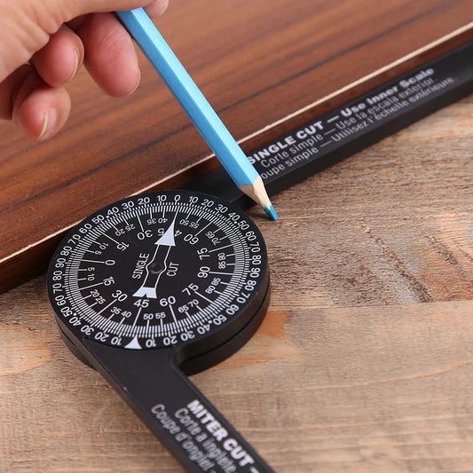 Professional Miter Saw Protractor Angle Finder Precision Miter Angle Finder for Carpenters Plumbers Bevel Protractor Woodworking