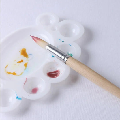 Art Paint 3/6pcs Painting Brush Set Different Shape Professional Watercolor Gouache Oil Brush Set Wooden Handle Flat Tip Head
