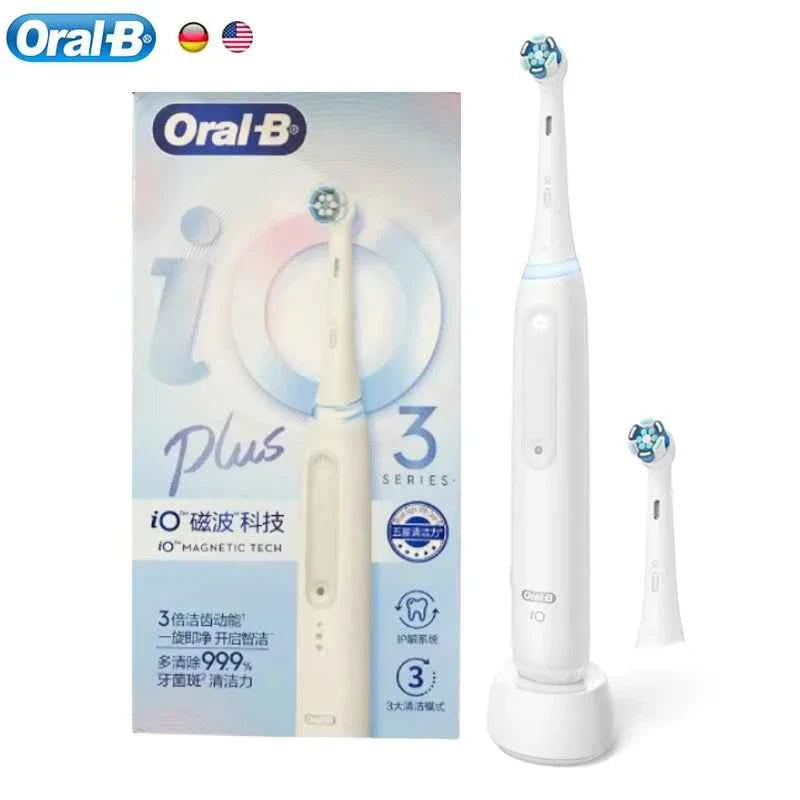 Oral B iO3 Plus Electric Toothrush IO Magnetic TECH Rechargeable 3 Cleaning Modes Dental Care iO Series 3 Smart Tooth Brush