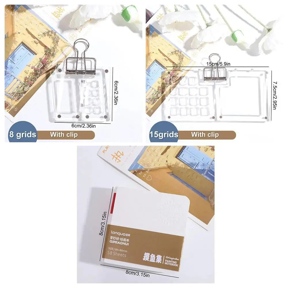 Art Supplies Acrylic Watercolor Paint Palette 8/15 Grid Mini Paint Pigment Box Portable Waterproof Empty Paint Box Student