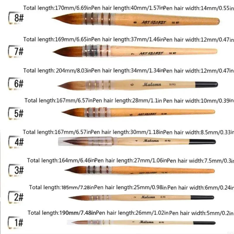 Handmade Hair Artist Watercolor Paint Brush For Watercolor Art Supplies