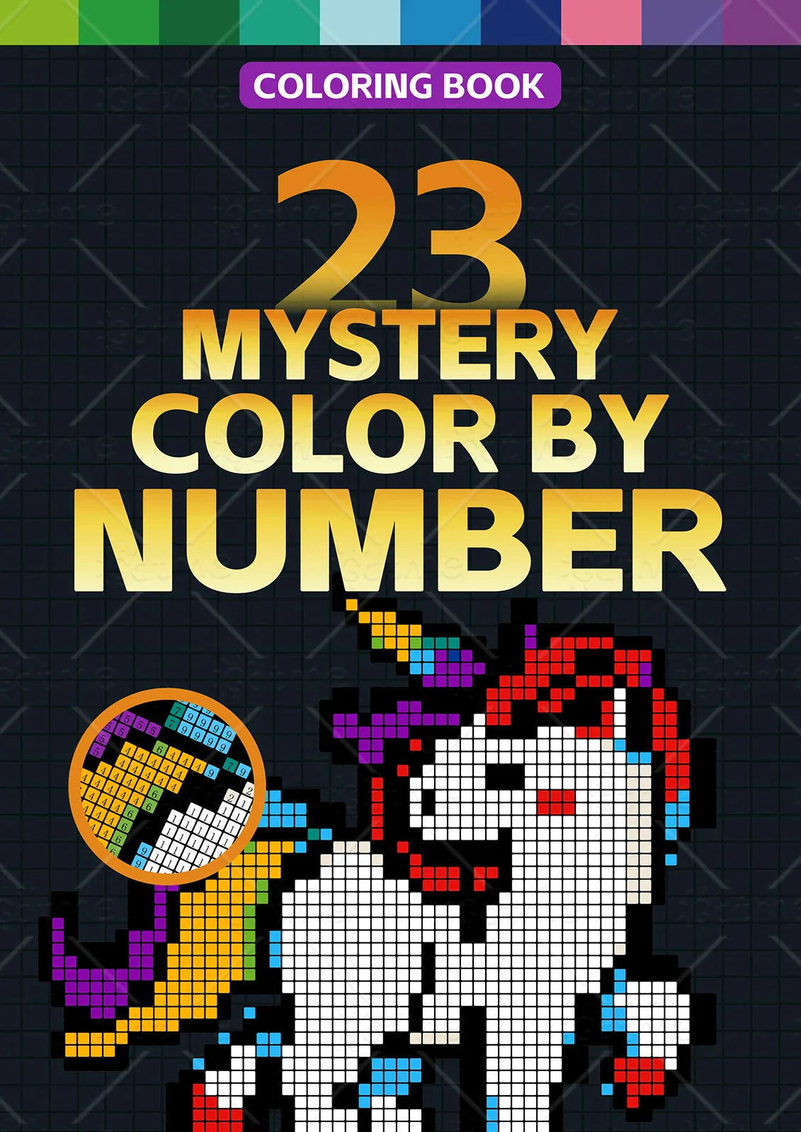 MYSTERY COLOR BY NUMBER Cartoon Animal artwork by digital adult Coloring Book DIY Painting Drawing Coloring By Num