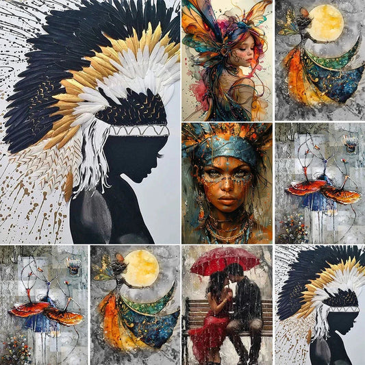 Acrylic Paint By Numbers Modular Picture With Paint Drawing On Canvas Adults Handpainted Gift Wall Art Painting Home Decor