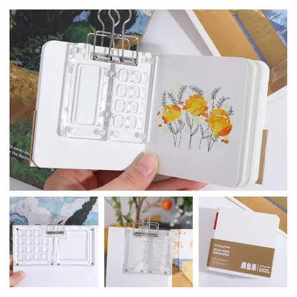 Art Supplies Acrylic Watercolor Paint Palette 8/15 Grid Mini Paint Pigment Box Portable Waterproof Empty Paint Box Student