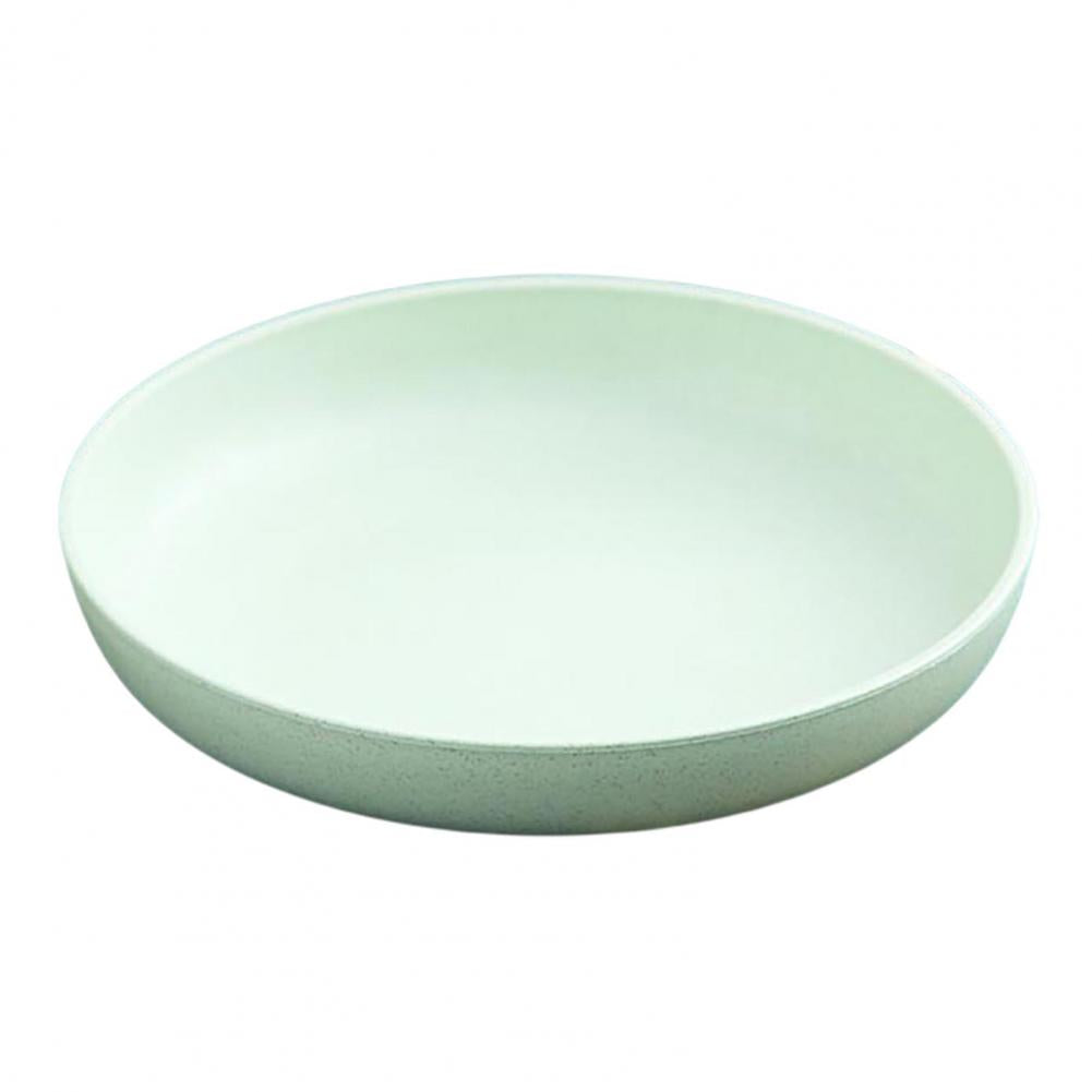 Wheat Fiber Plate Microwave Plastic Plates Dinner Plate BPA Free Food Grade Round Shape Food Dish Fruit Salad Dish Kitchen Plate
