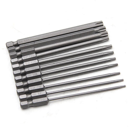 50-75-100mm Hollow Plum Blossom Extended S2 Bit Hexagon Handle Screwdriver Bit Screwdriver Tool Set